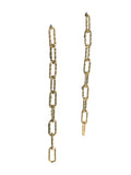 Sterling vermeil paper clip chain earrings