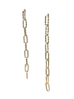 Sterling vermeil paper clip chain earrings