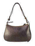 Italian leather zip top handbag