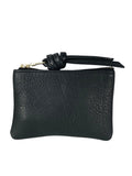 Leather zip top pouch