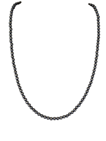 sterling 4mm bead necklace