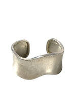 Nickle silver wide wavy cuff bracelet