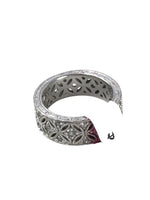 Sterling multi stone band/ring