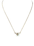 14K Butterfly necklace w/ stones