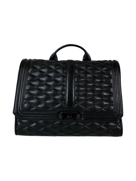 R Quilted leather backpack