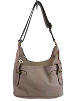 R Pebbled Leather Shoulder Bag