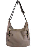 R Pebbled Leather Shoulder Bag