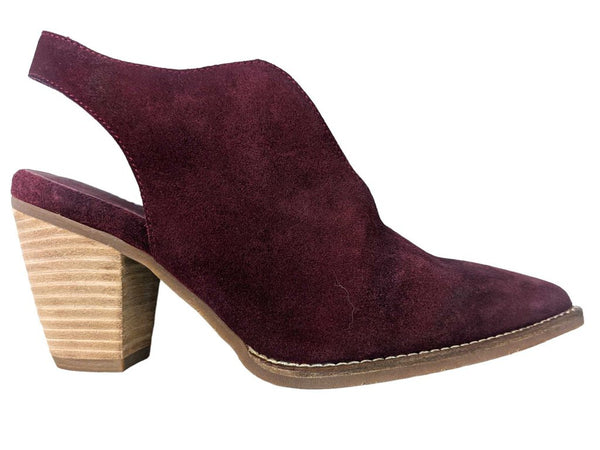 R Suede Block Heel