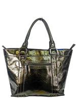 R Metallic Simulated Leather Shoulder bag