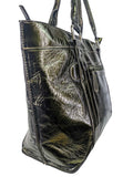 R Metallic Simulated Leather Shoulder bag