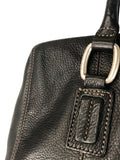 R Pebble leather zip top handbag