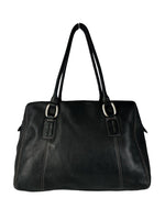 R Pebble leather zip top handbag