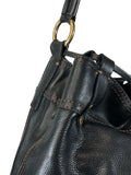 R Leather o-ring handbag