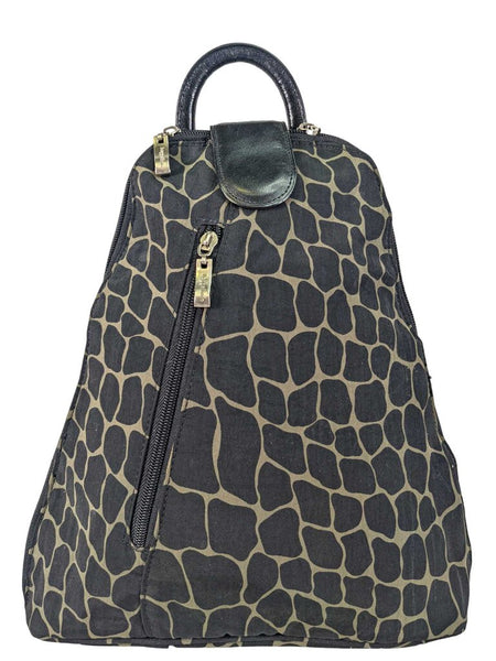 R Giraffe Print Backpack