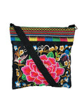 R Embroidered nylon crossbody