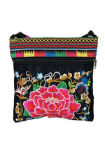 R Embroidered nylon crossbody