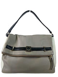 R Pebbled Leather Shoulder Bag