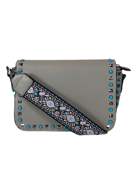 R VeganStudded Flap Crossbody