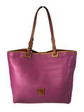 R Pebble leather triple entry handbag