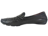 R Petra woven leather loafer retails $350