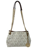 R coated canvas monogram convertible crossbody or shoulder bag