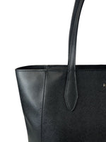 R Saffiano zip top handbag