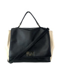 R 2-tone flap handbag