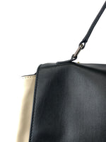 R 2-tone flap handbag