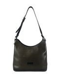 R Dotted zip top handbag