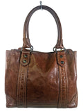 R distressed leather shoulder