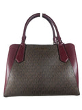 R Signature Triple entry satchel w/ strap