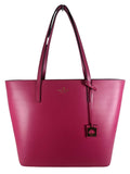 R leather zip tote