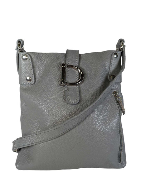 R Made In Italy Pebbled Leather Crossbody