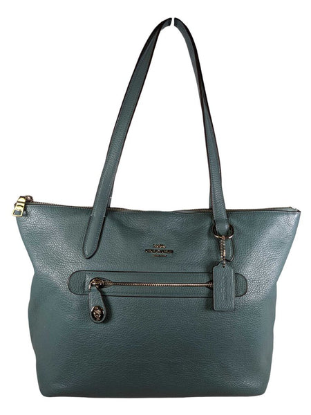 R Pebbled Leather Shoulder Bag