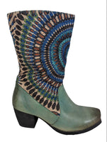 R Leather Fringed Boot