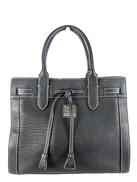 R Pebbled Leather Hand Bag