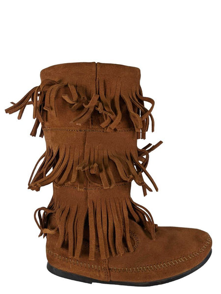 R Fringed Suede Boot