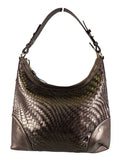 R (AS IS)Genuine Leather Weave Hobo Purse