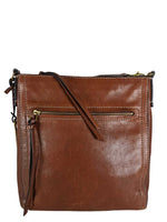 R Leather Square Crossbody