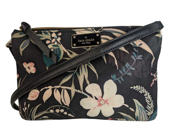 R nylon floral crossbody