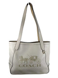 R Logo Leather Tote