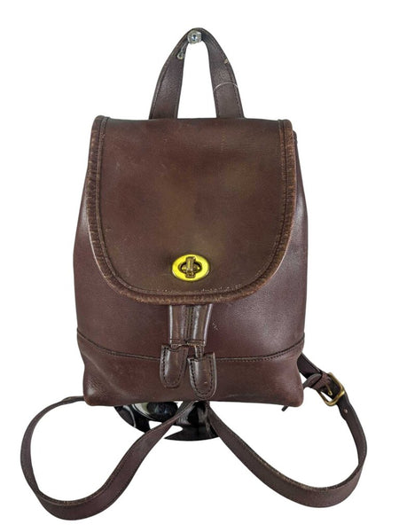 R Vintage Leather Backpack