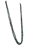 R double strand turquoise lapis heishi necklace