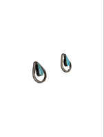 R sterling turquoise earrings