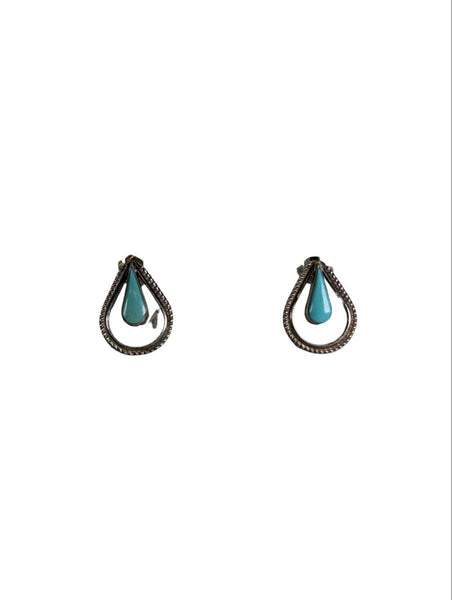 R sterling turquoise earrings