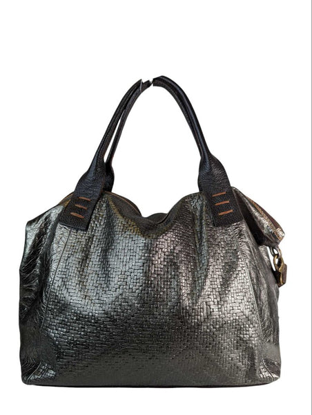 R woven leather shoulder