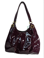 R patent leather shoulder with wallet