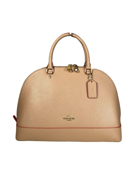 R Saffiano domed satchel