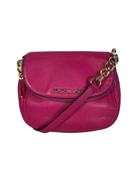 R Pebble leather zip flap crossbody