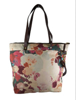 R canvas floral tote American made